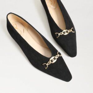 Sam Edelman Jenica Suede Pointed Tow Flats Black Size 6